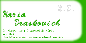 maria draskovich business card